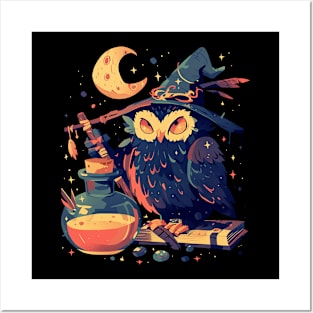 wizard owl Posters and Art